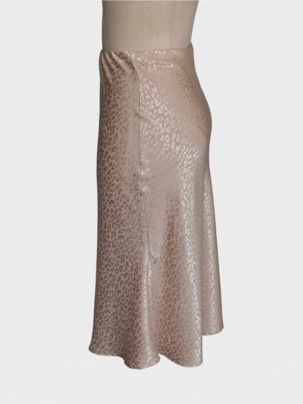 Audrey 3+1 Leopard Satin Slip Skirt - Picture 4 of 5